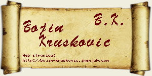 Bojin Krušković vizit kartica